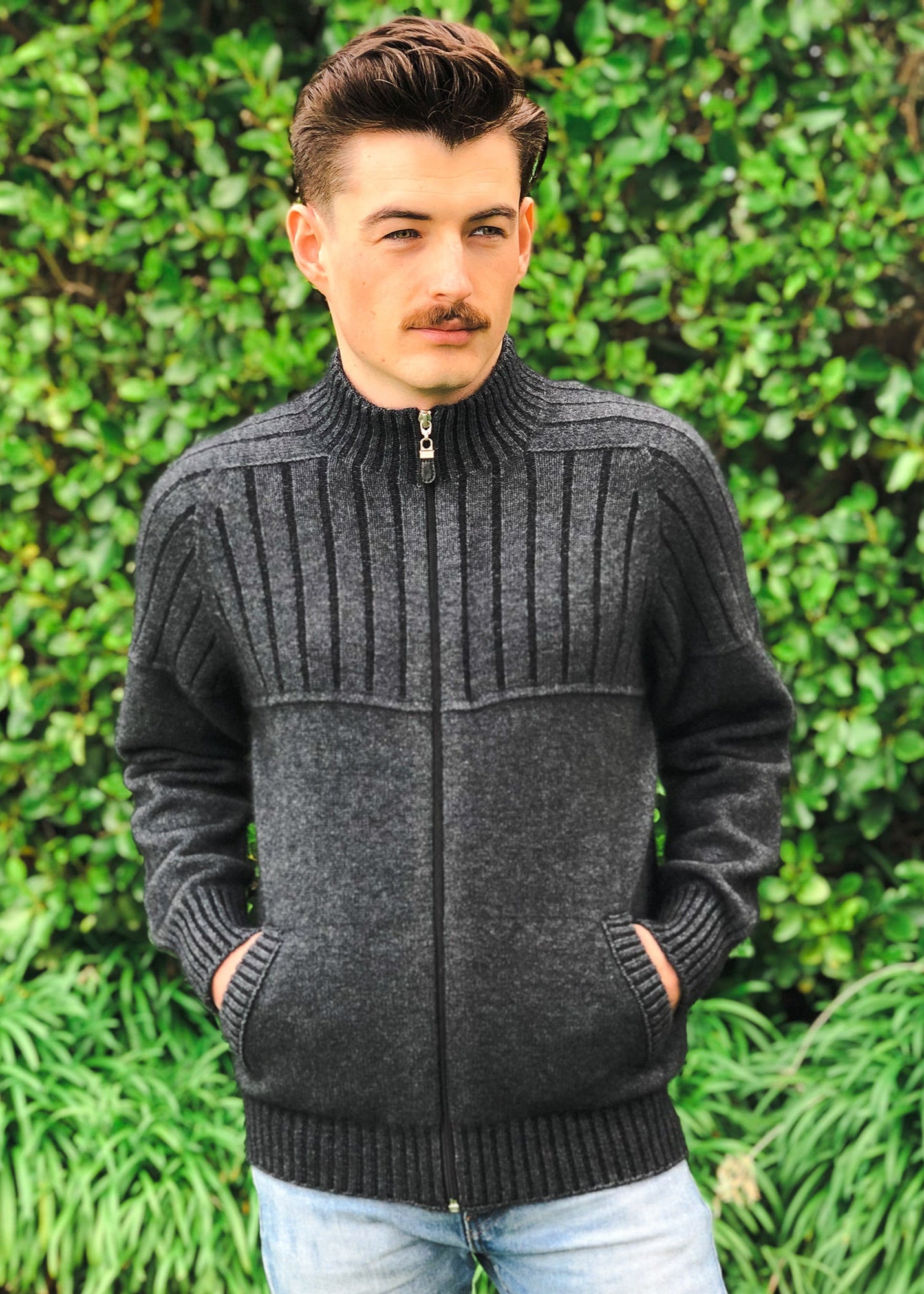 Lothlorian Merino Possum Full Zip Jacket with Pockets