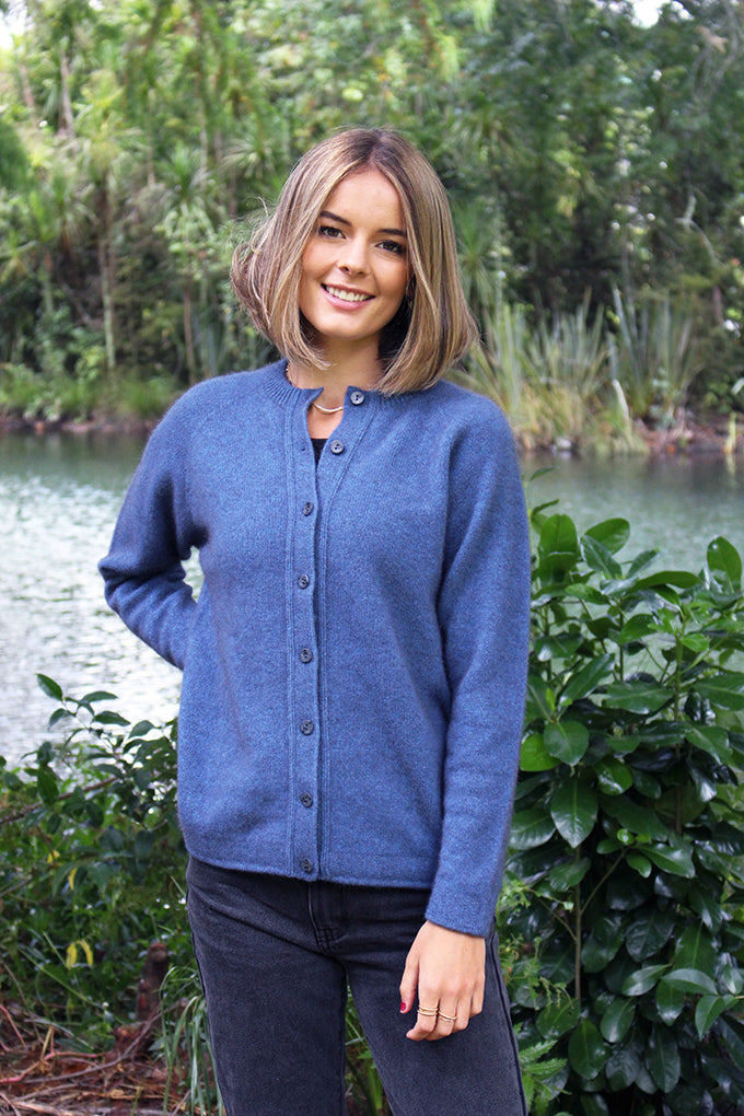 Lothlorian Merino Possum Plain Button Cardigan