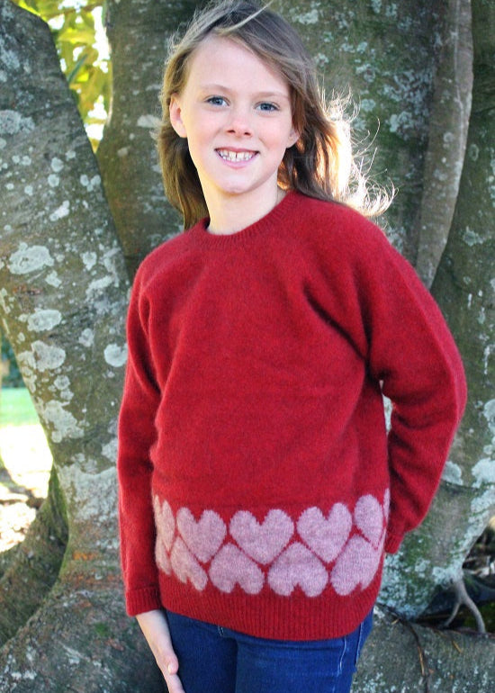 Cosy Kids Girl's Heart Jumper