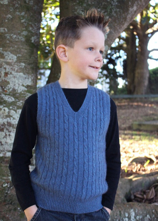 Cosy Kids Boy's Cable Vest