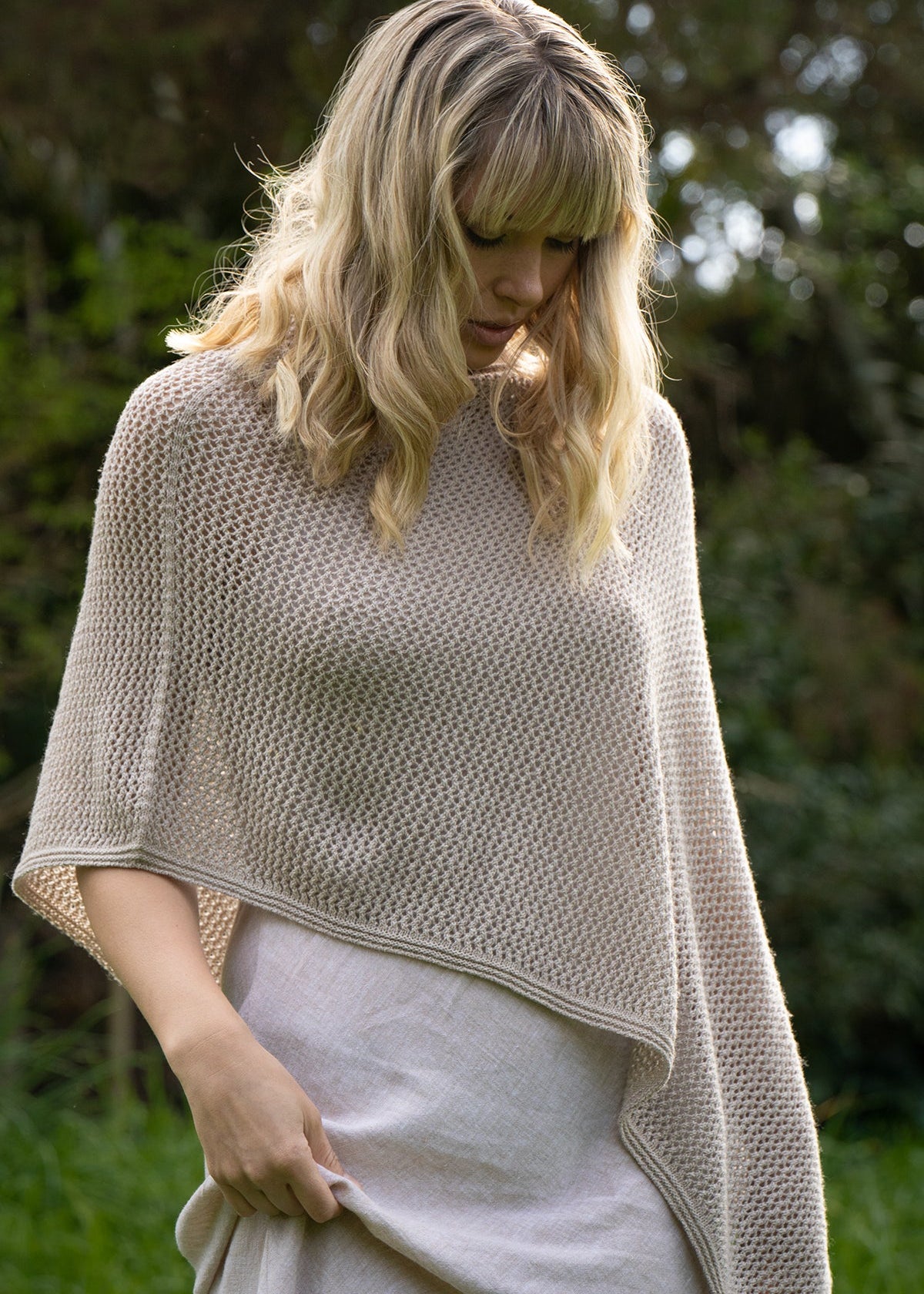 Lothlorian Cotton/Merino Mesh Poncho