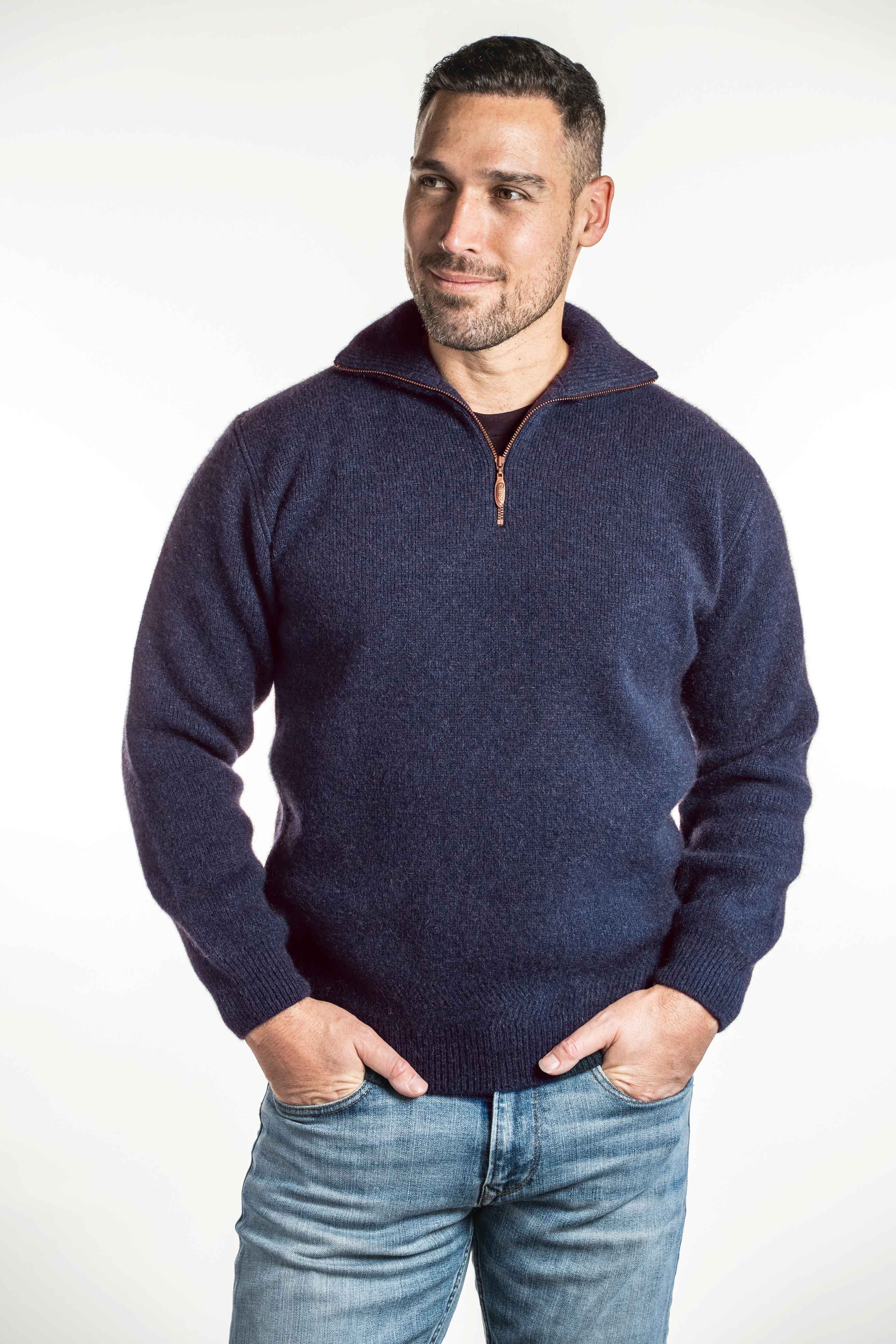 Koru Merino Possum Zip Collar Jumper