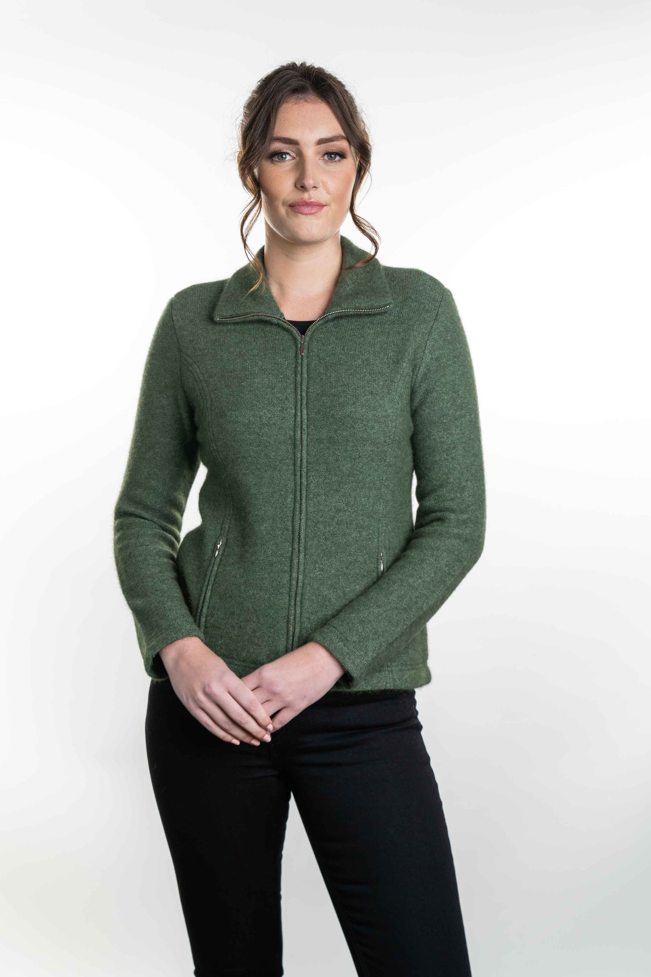 Koru Merino Possum Shaped Zip Jacket