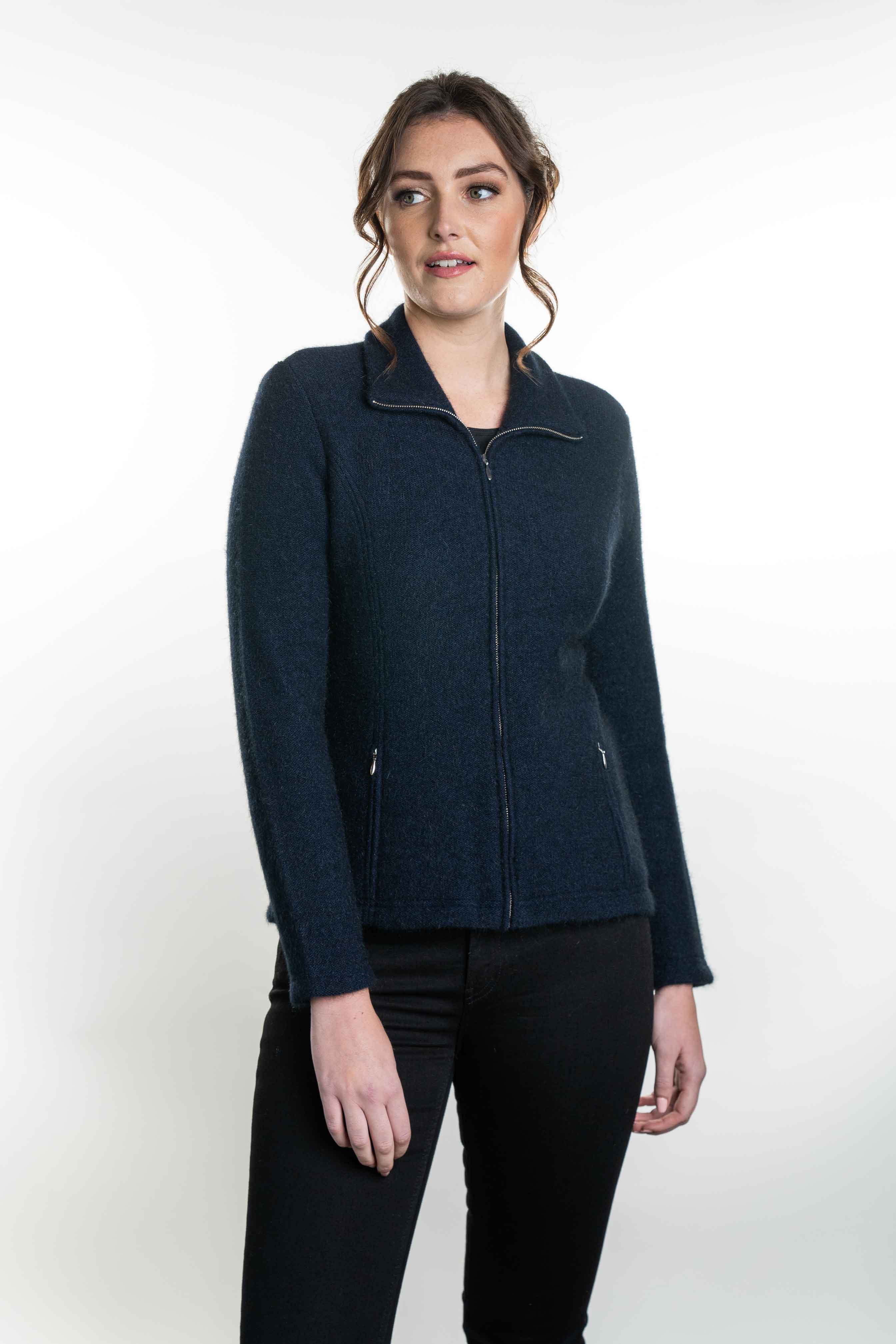 Koru Merino Possum Shaped Zip Jacket