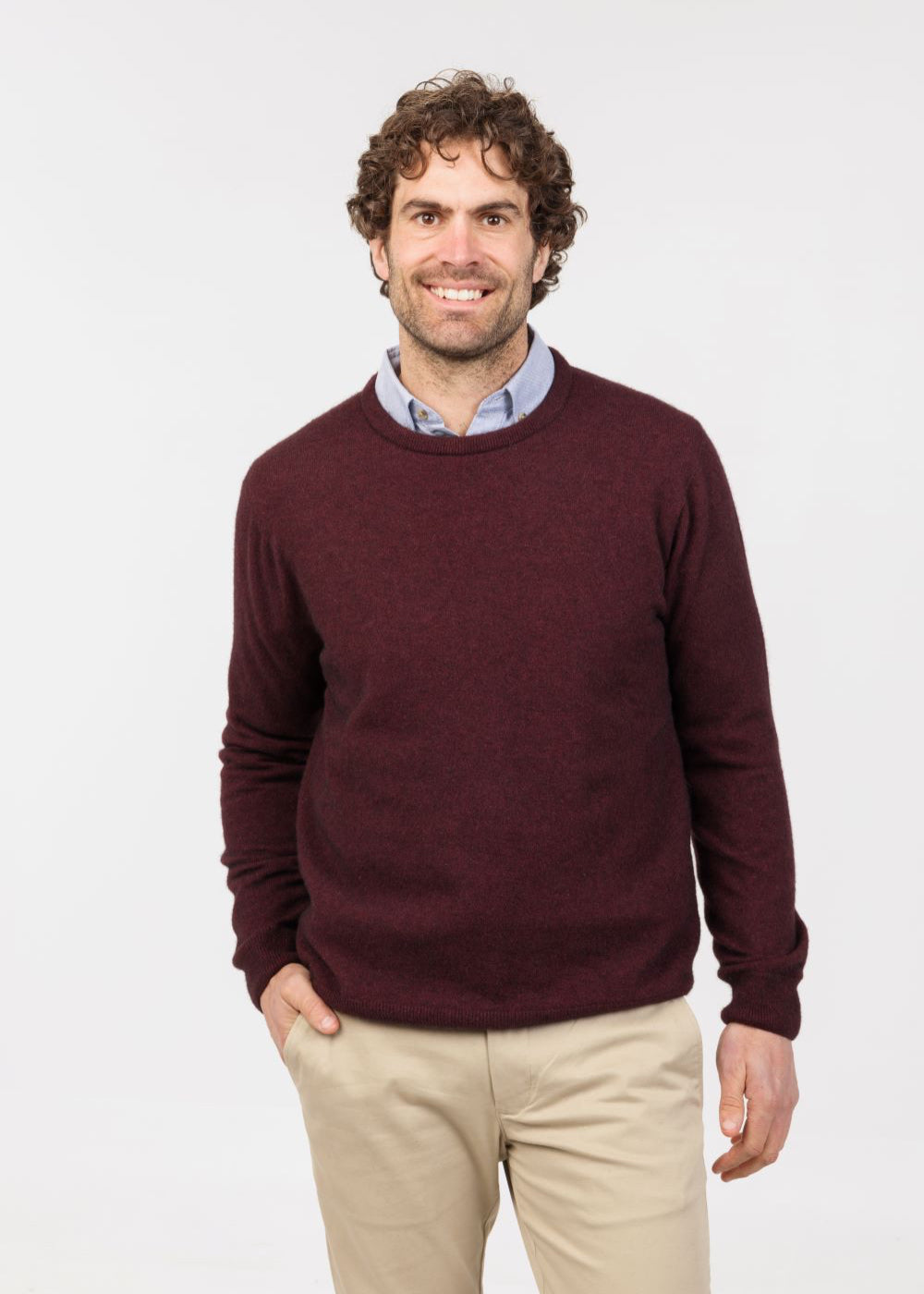 Merino possum plain crew neck . Made in New Zealand