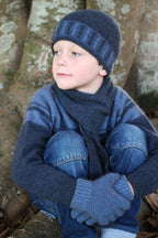 Merino Possum Child's roll trim Scarf