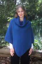 Lothlorian Merino Possum Cowl Neck Poncho- Made in New Zealand