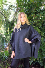 Lothlorian Merino Possum Lush Cowl Neck Poncho