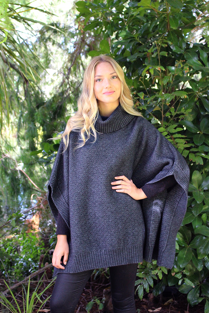 Lothlorian Merino Possum Lush Cowl Neck Poncho
