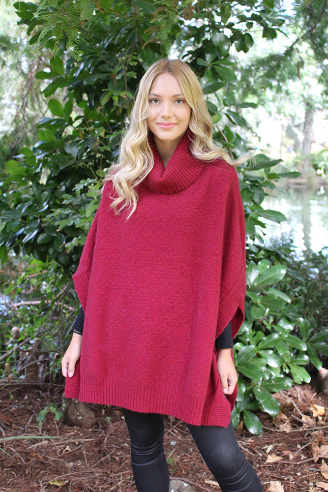 Lothlorian Merino Possum Lush Cowl Neck Poncho