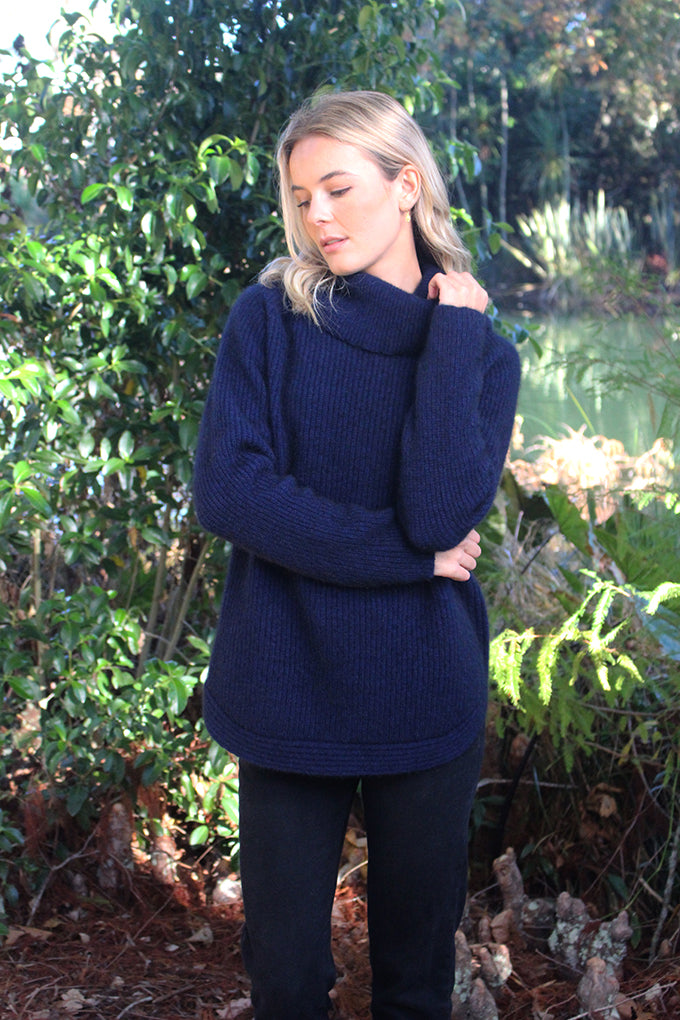 Lothlorian Merino Possum Stratus Cowl Neck Jumper