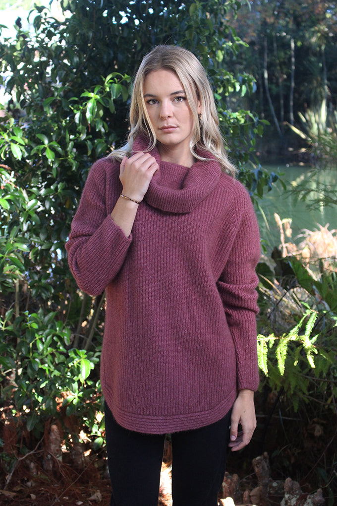 Lothlorian Merino Possum Stratus Cowl Neck Jumper
