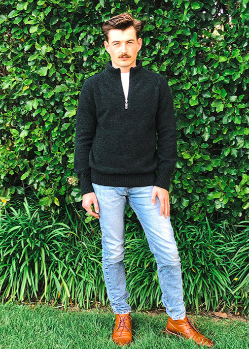 Lothlorian Merino Possum Mens Patch Jumper Jumper