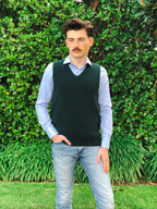 Merino possum lothlorian ribbed vest 