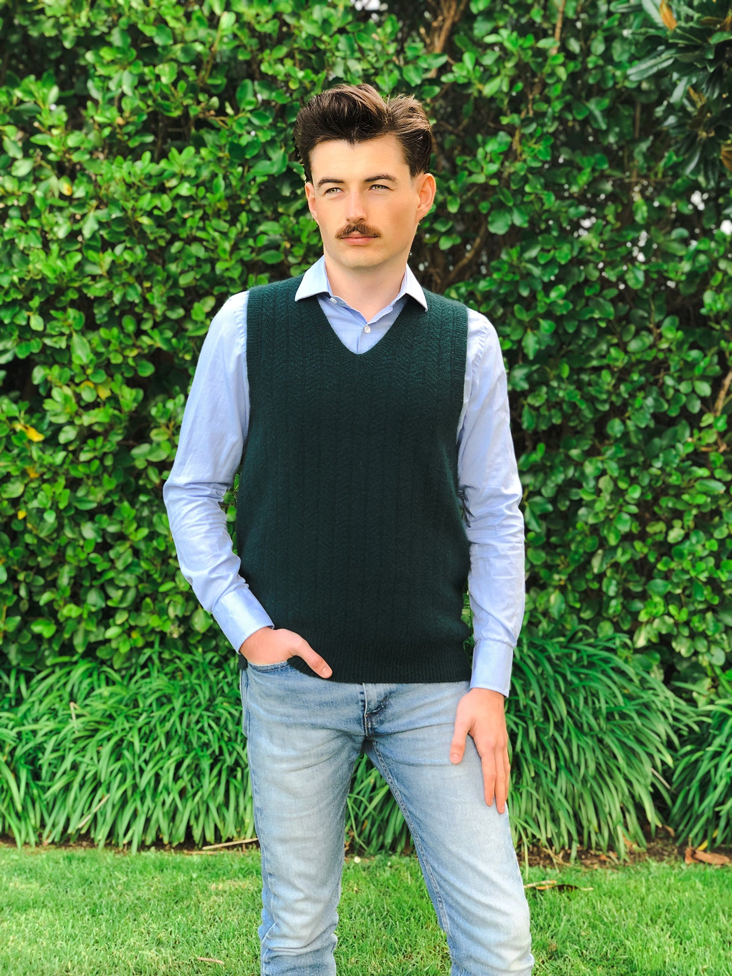 Merino possum lothlorian ribbed vest 