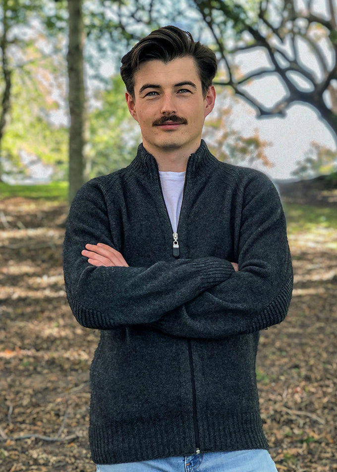 Lothlorian Merino Possum Full Zip Patch  Jacket