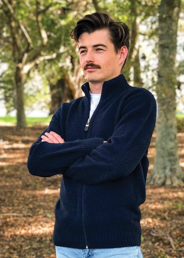 Lothlorian Merino Possum Full Zip Patch  Jacket