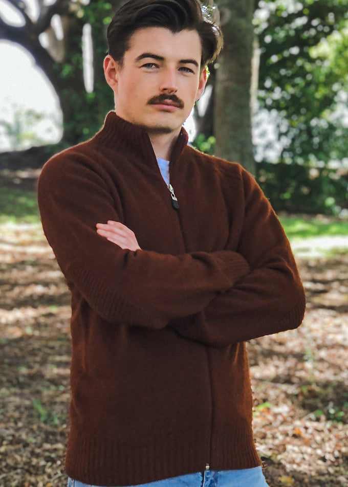 Lothlorian Merino Possum Full Zip Patch  Jacket