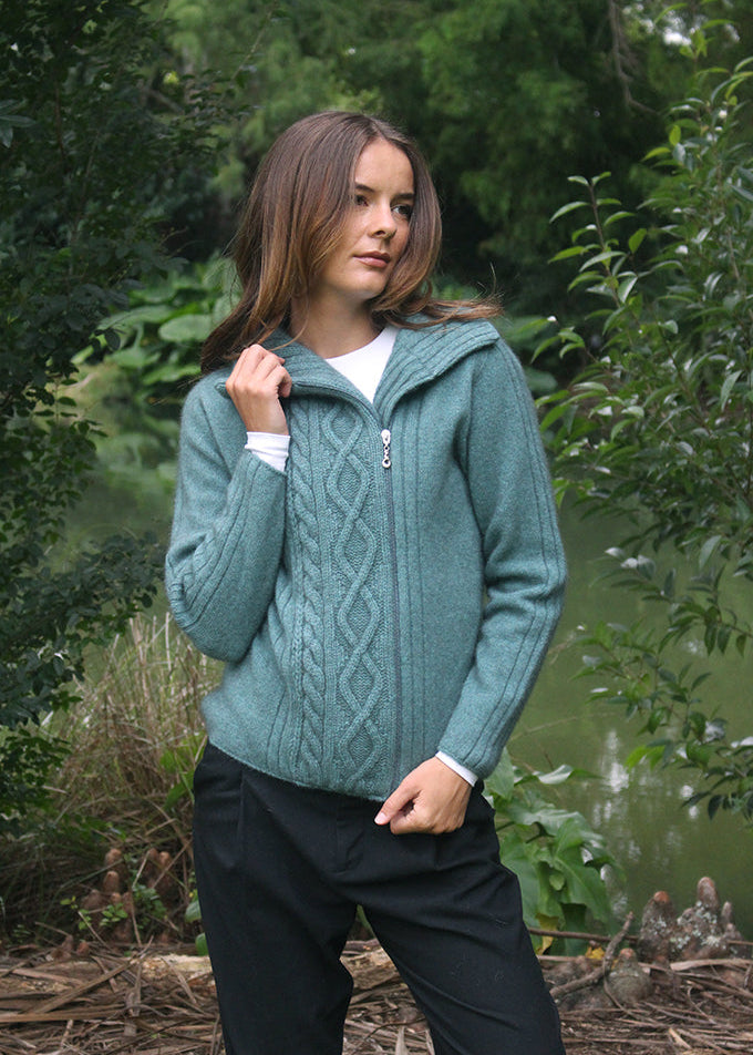 Lothlorian Merino Possum Off Set Cable Jacket