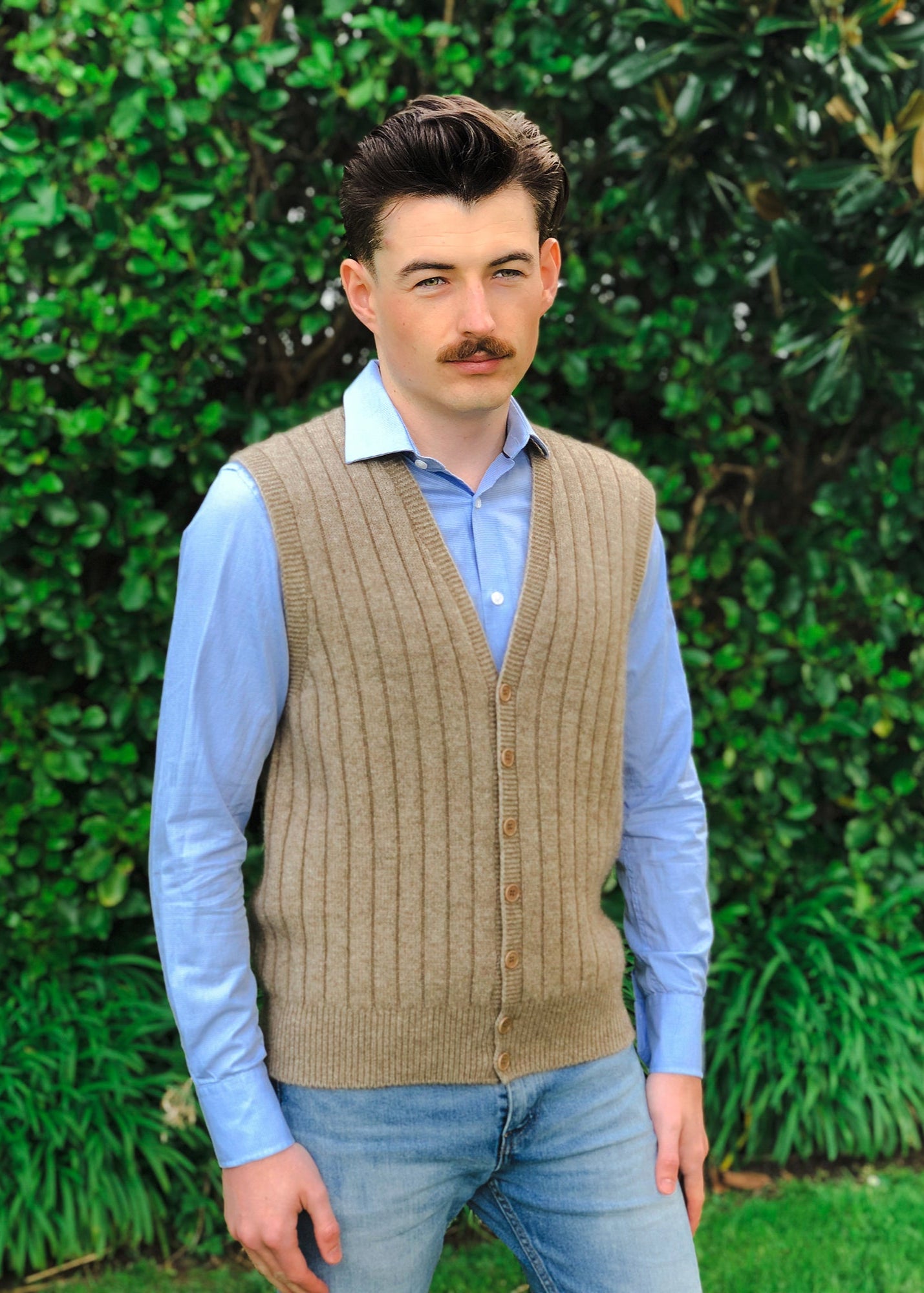 Lothlorian Merino Possum Rib Button Vest