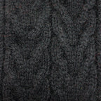 Merino Possum Cable Scarf with Rabbit Fur Pompom