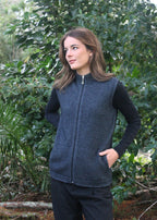 Lothlorian Merino Possum Plain Zip Vest with Pockets