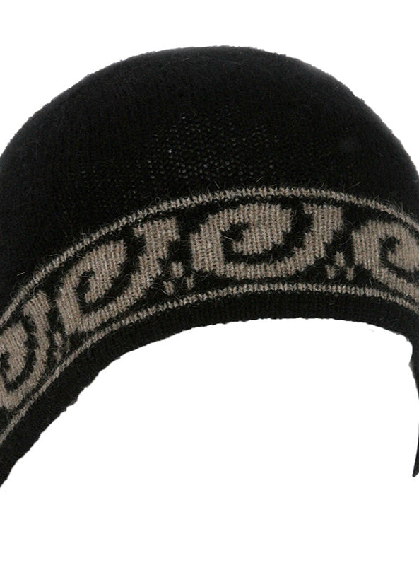 Merino Possum Koru Beanie - Larger Motif