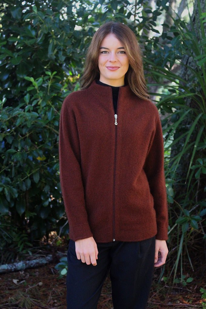 Lothlorian Merino Possum Plain Zip Cardigan