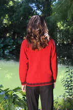 Lothlorian Merino Possum Motif Zip Cardigan