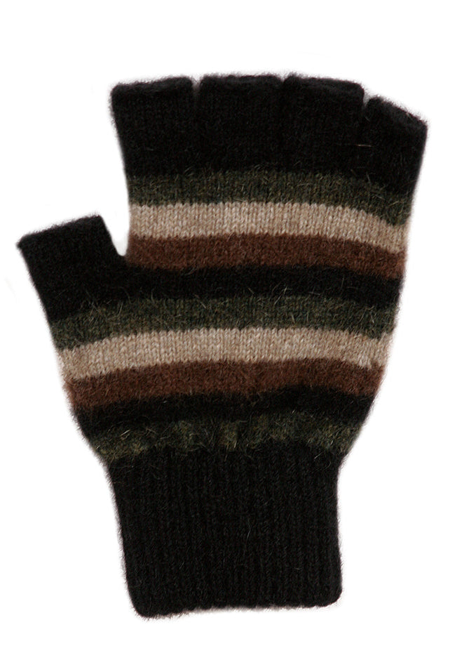 Merino Possum Stripe Fingerless Glove