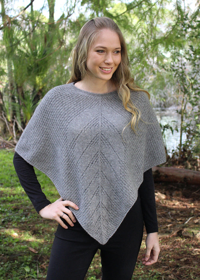 Lothlorian Merino Possum Lace Knit Poncho