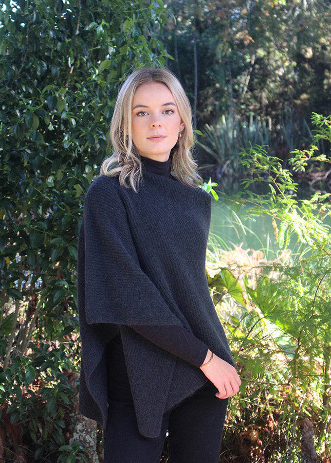 luxurious alpaca poncho inslate warm yet lightweight