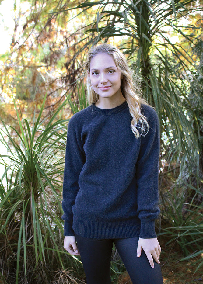 Lothlorian Alpaca Plain Crew Neck Jumper