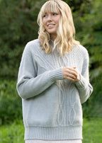 Lothlorian Alpaca Cable Crew Neck Jumper