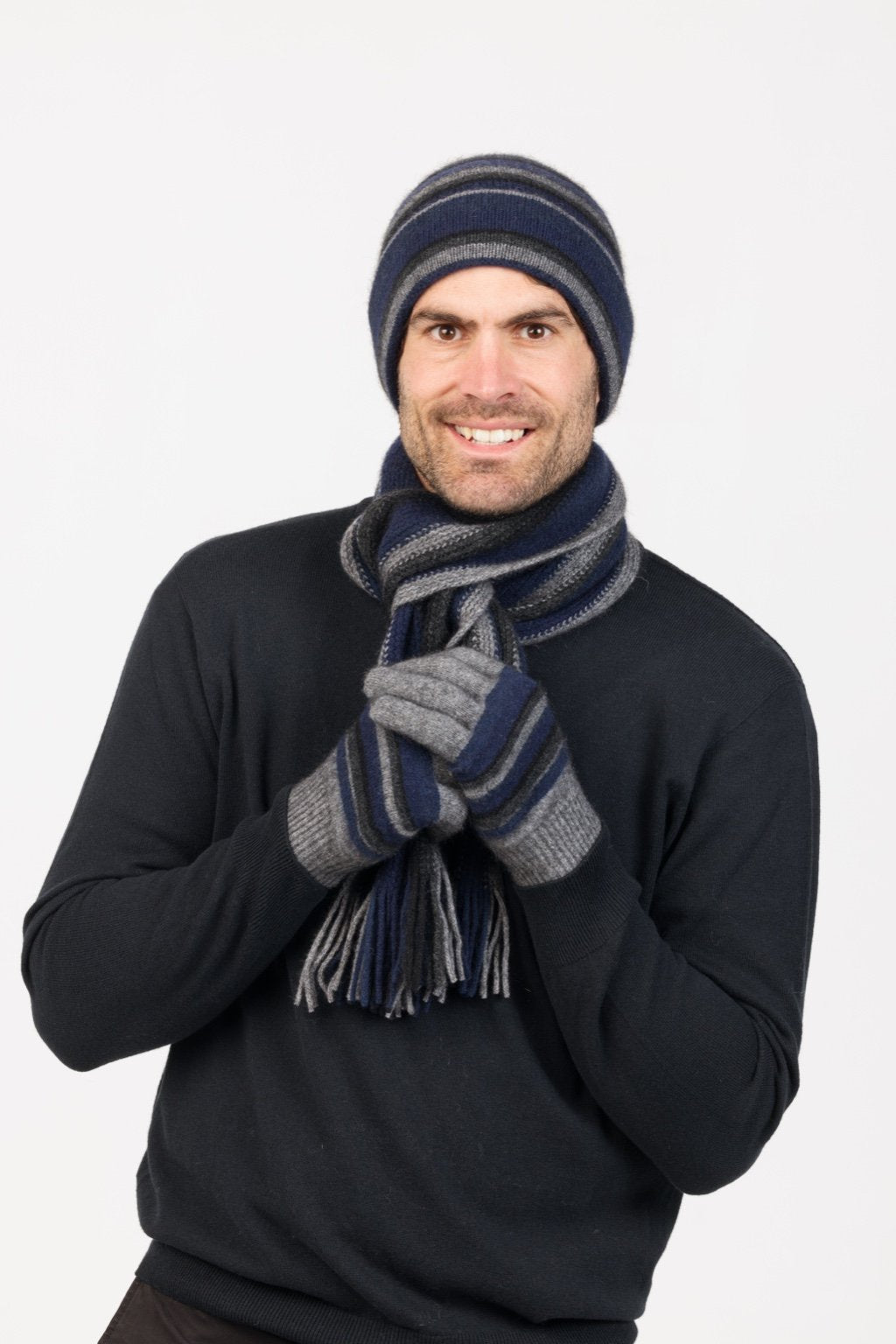 Merino Possum Unisex Stripe Beanie