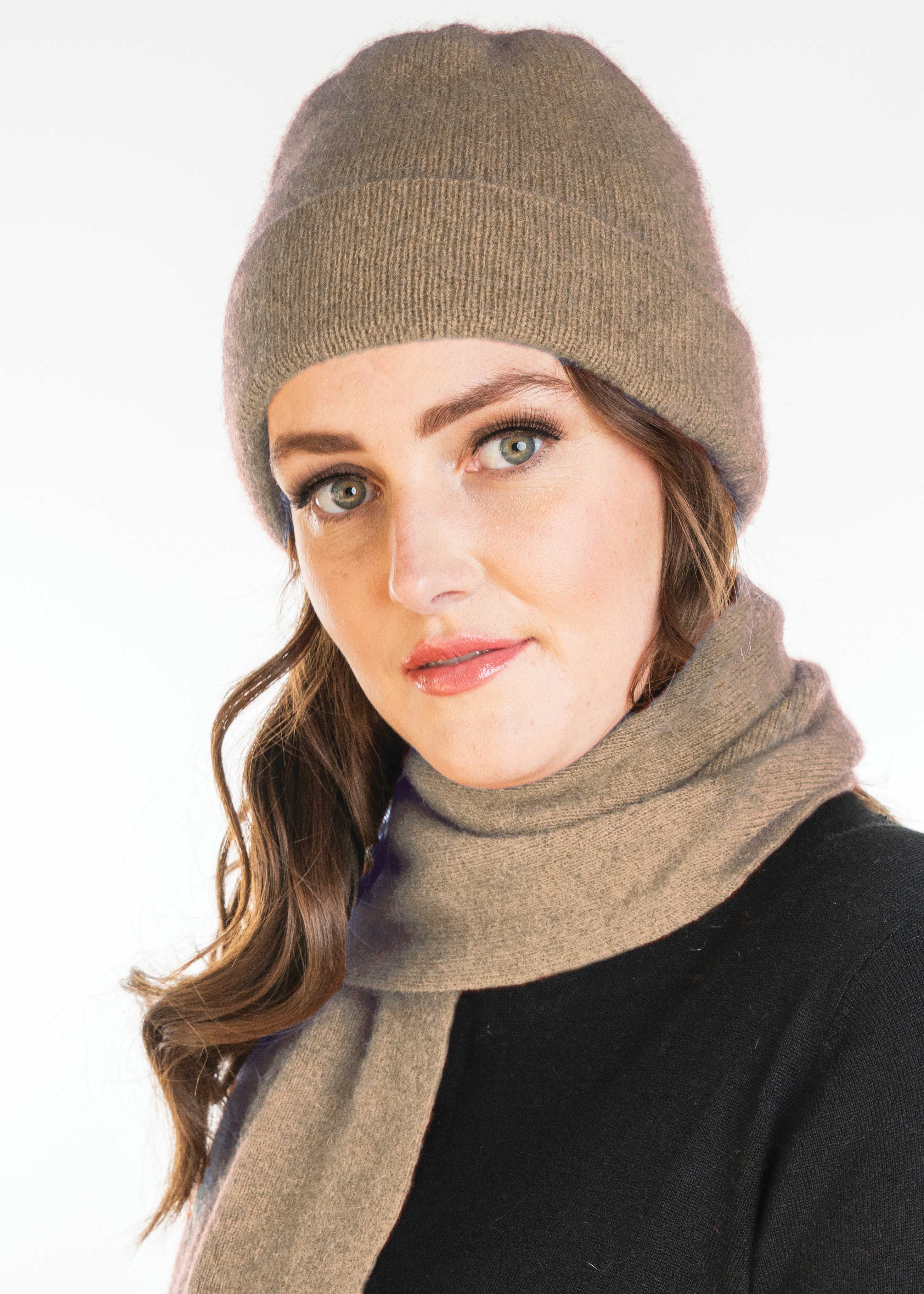 Merino Possum Koru Plain Beanie