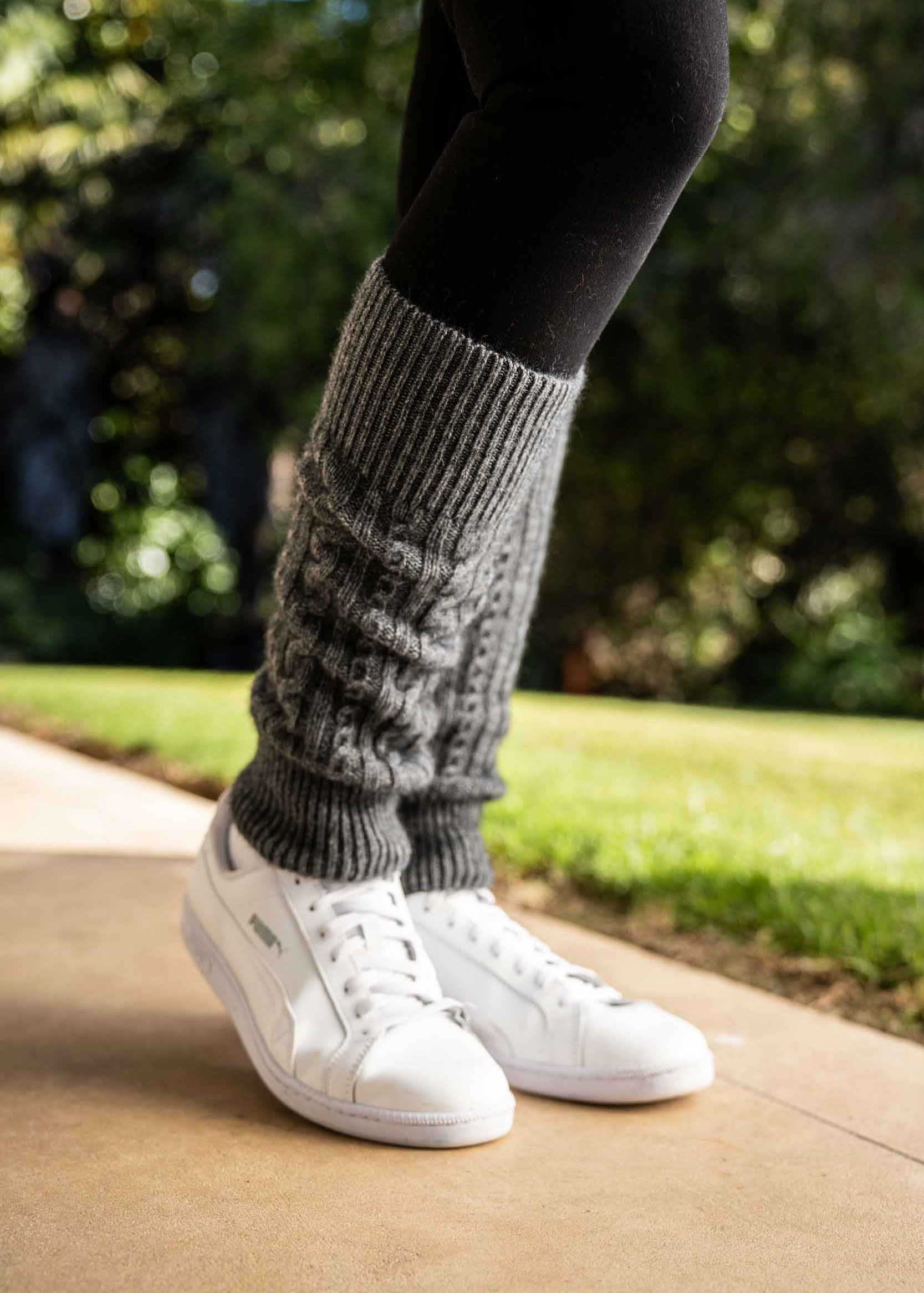 Merino Possum Koru Cable Leg Warmers