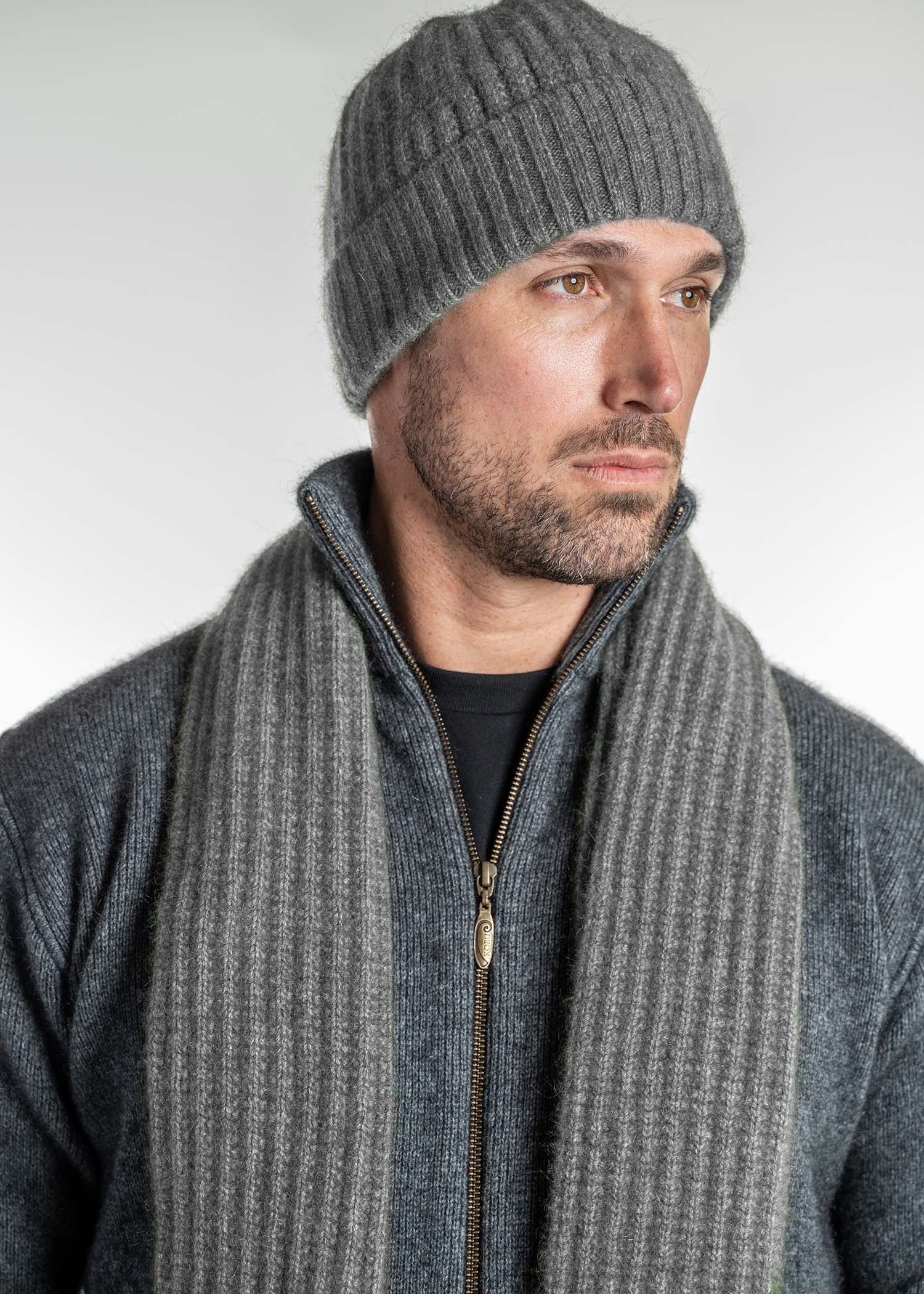 Merino Possum Ribbed Scarf