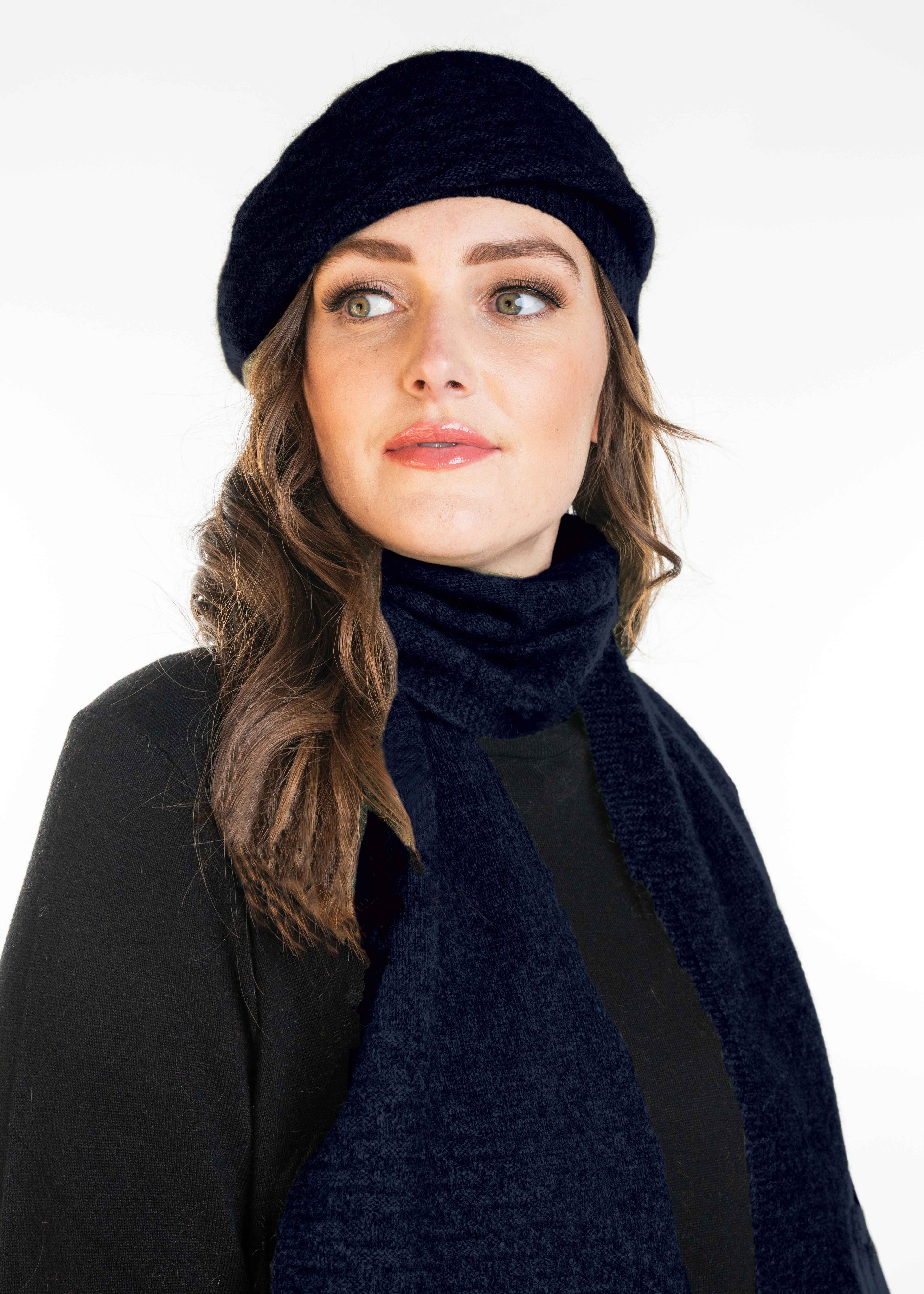 Merino Possum Koru Zig Zag Scarf