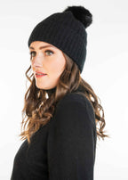 Merino Possum Koru Fur Pom Pom Beanie