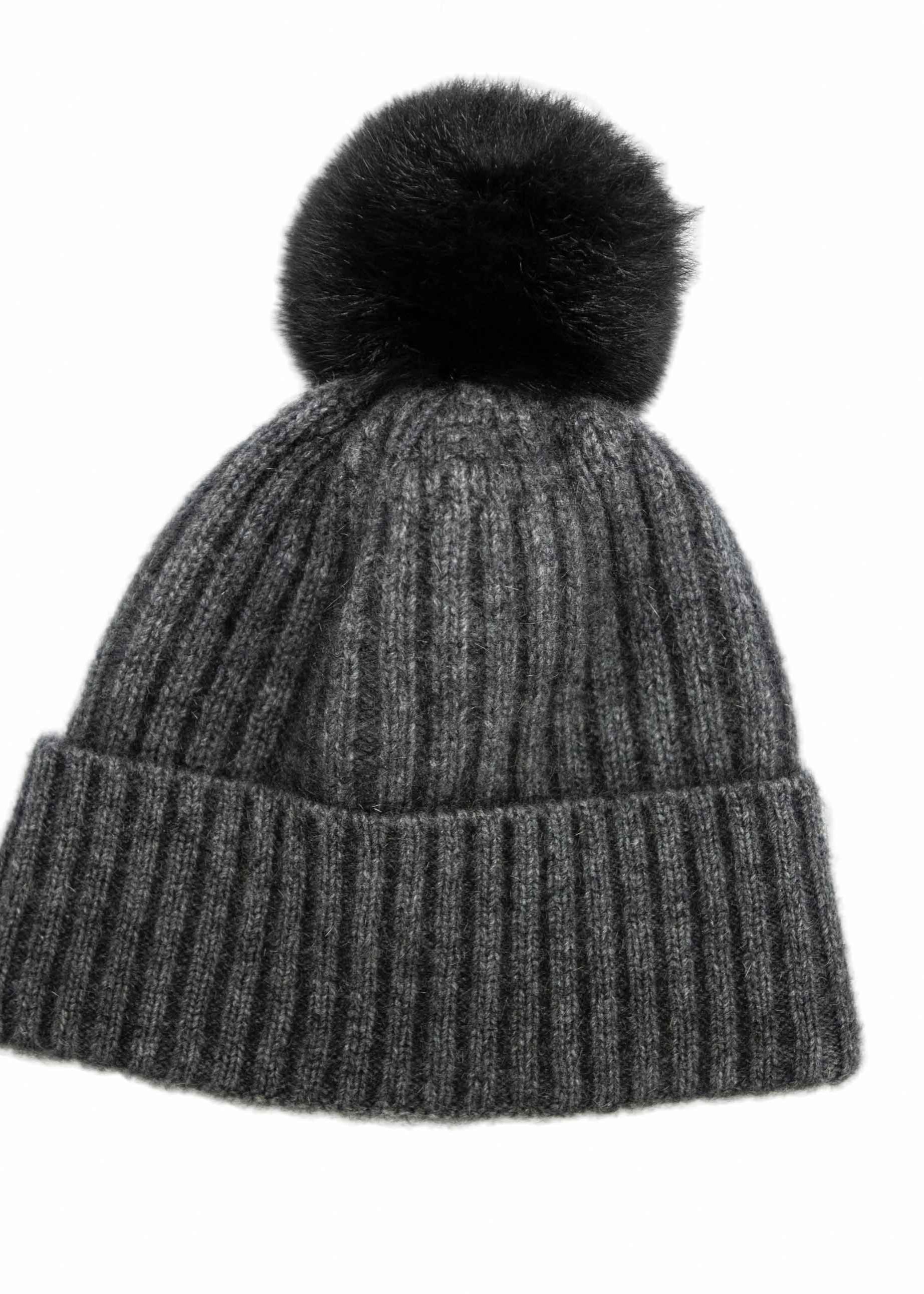 Merino Possum Koru Fur Pom Pom Beanie
