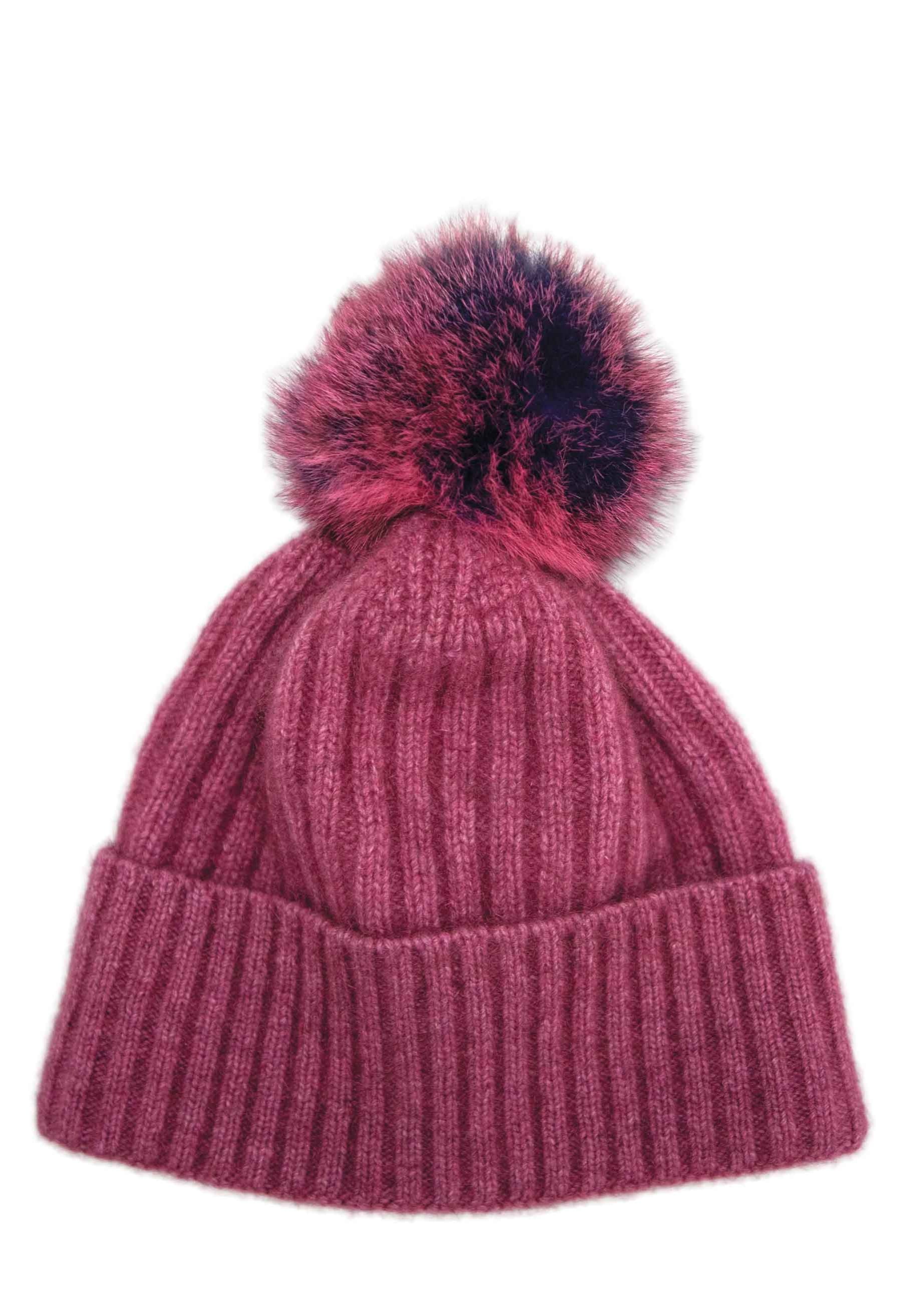 Merino Possum Koru Fur Pom Pom Beanie
