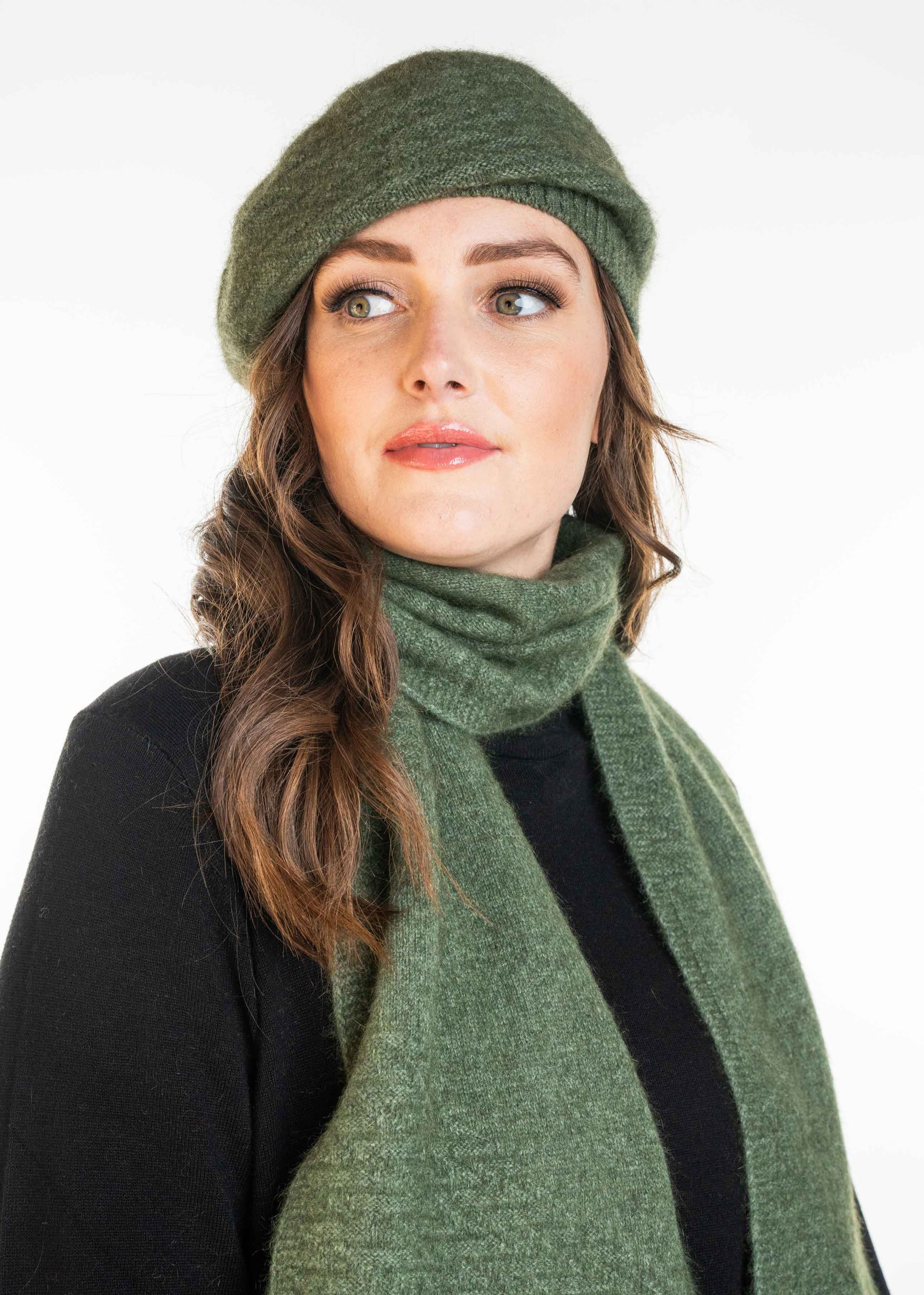 Merino Possum Koru Zig Zag Scarf