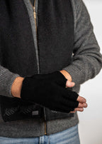 Merino Possum Koru Fingerless Gloves