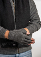 Merino Possum Koru Fingerless Gloves