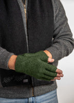 Merino Possum Koru Fingerless Gloves