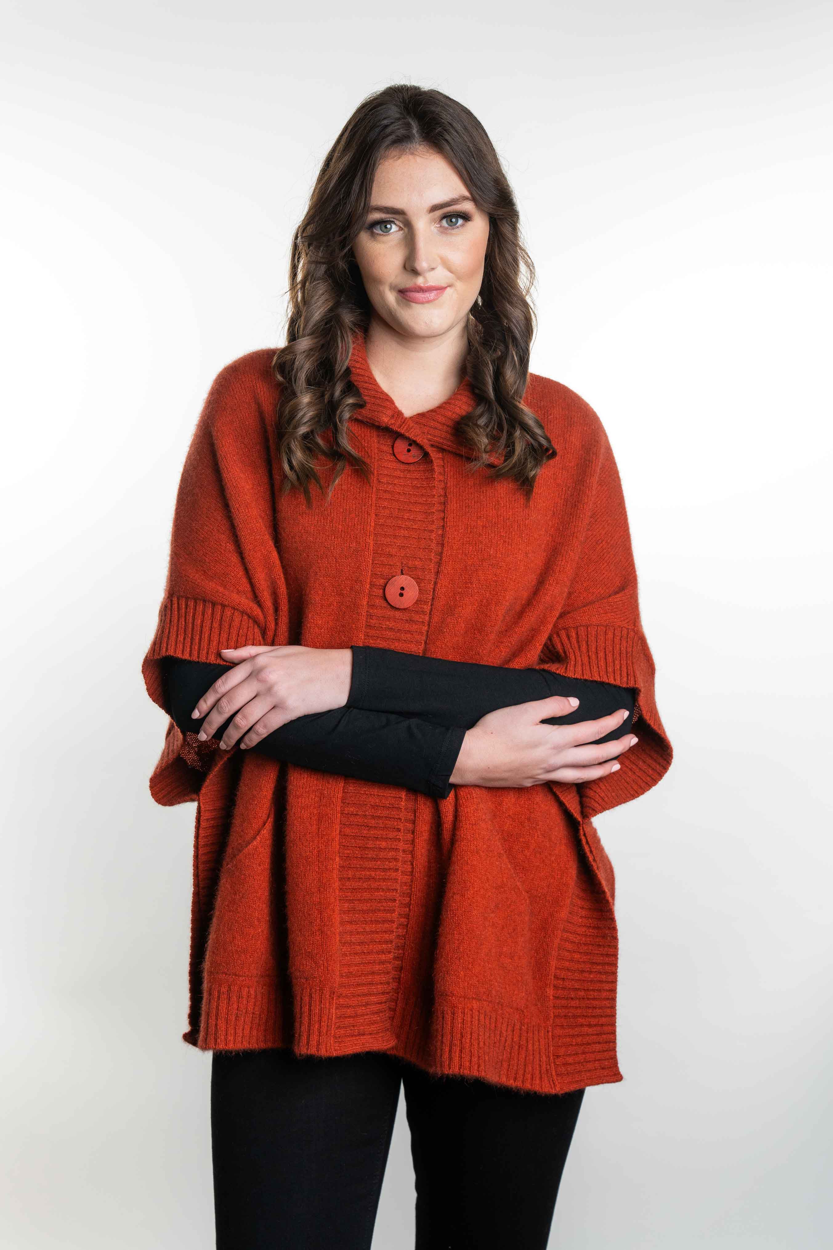 Koru Merino Possum Cape with Pockets