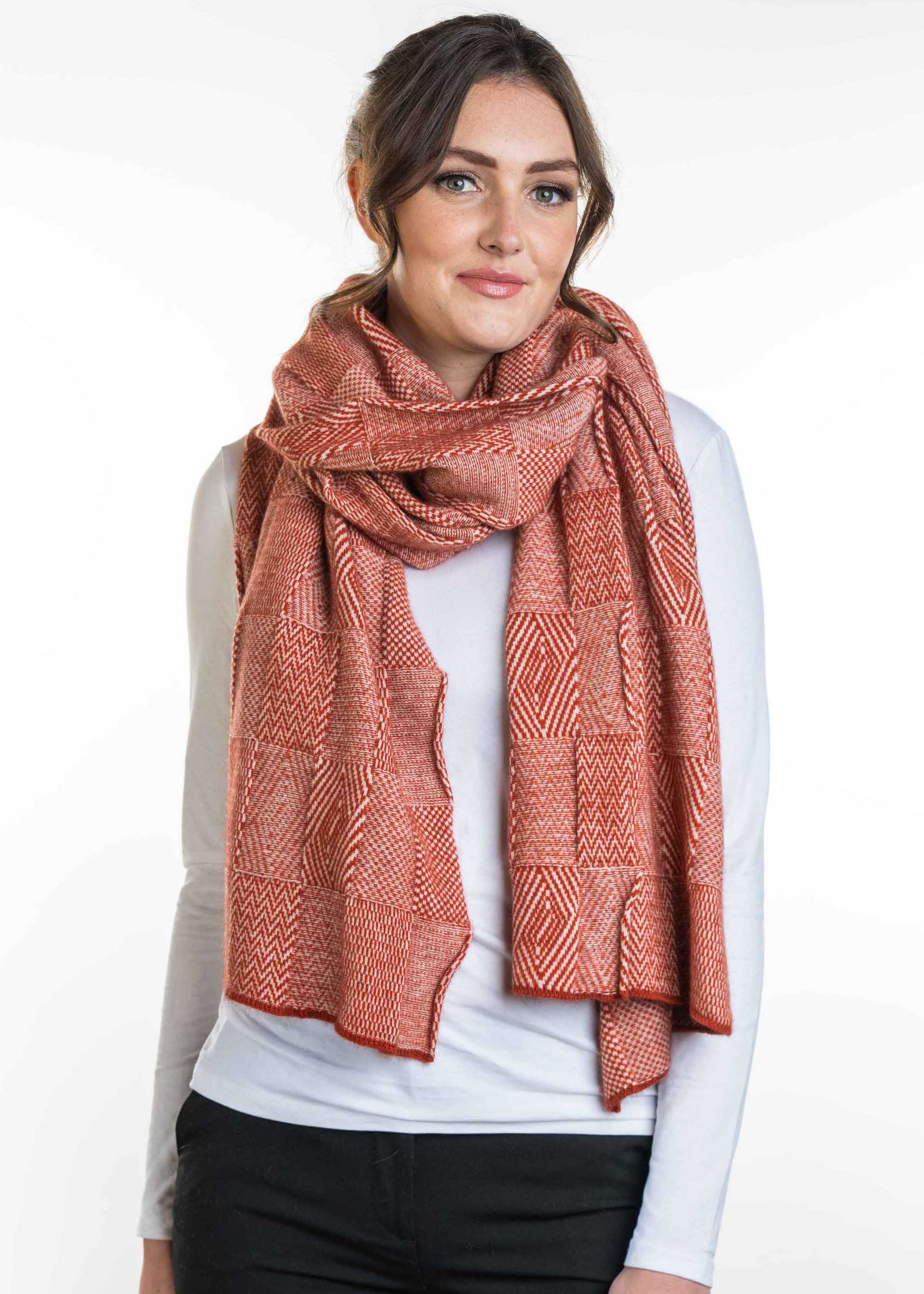 Koru Merino Possum Jacquard Wrap