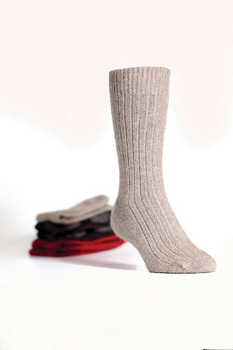 Merino Possum Koru Ribbed Socks
