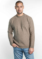 Koru Merino Possum Crew Neck Aran Jumper